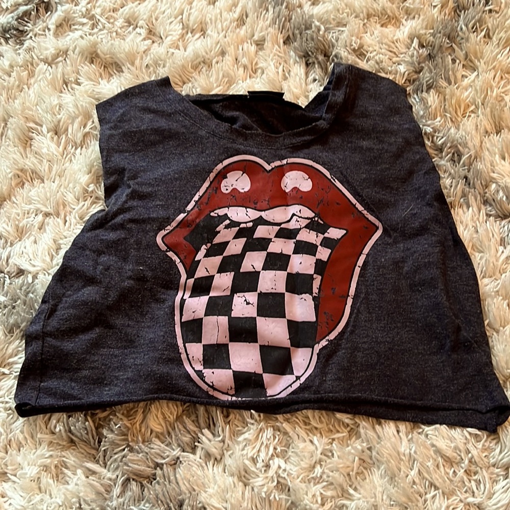 Kids medium Rolling Stones crop top